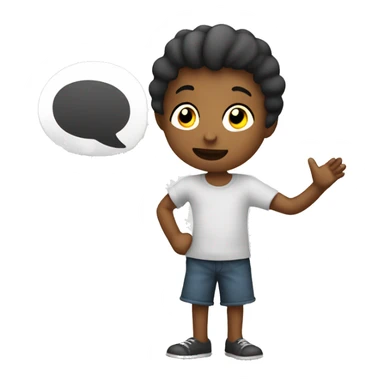talking child with speech bubble  sticker