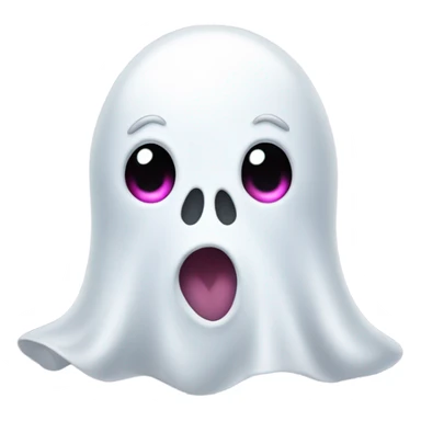 Ghost with heart eyes  sticker