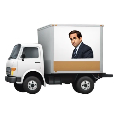 Michael Scott with a truck sticker