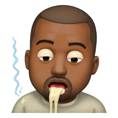 Kanye vomiting sticker