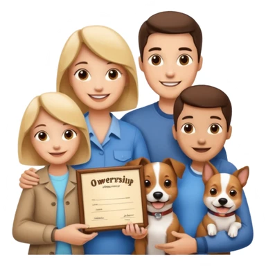 Certified Dog Owner Benefits, family, certificate, dog sticker