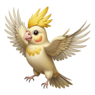 cockatiel flying happy sticker