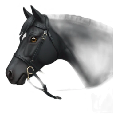cheval noir sticker