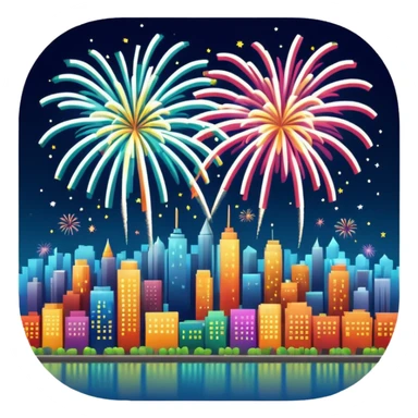 Fireworks city sticker