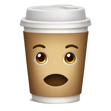 Coffee with a smirk face sticker