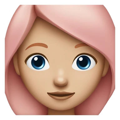 Girl with straight ginger hair and blue eyes and pink top sticker