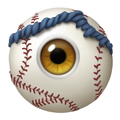 Eyeball baseball football hairy sticker