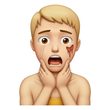 a person choking them self  sticker