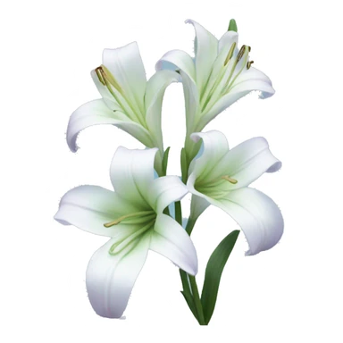 pastel blue lilium sticker