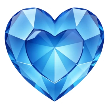 blue heart with a crystal effect sticker