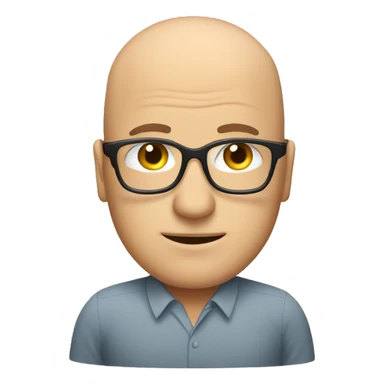 glasses, male pattern baldness, middle-aged man, self employed sticker