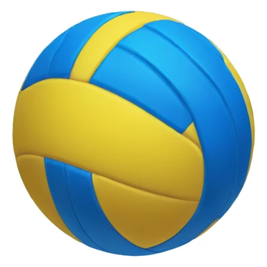 Yellow and blue volleyball sticker