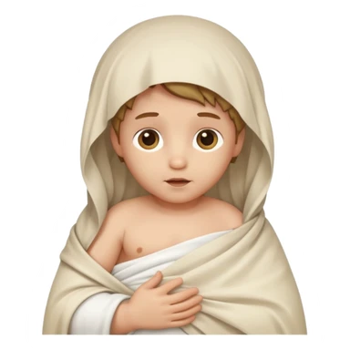 baby jesus in a sheet sticker