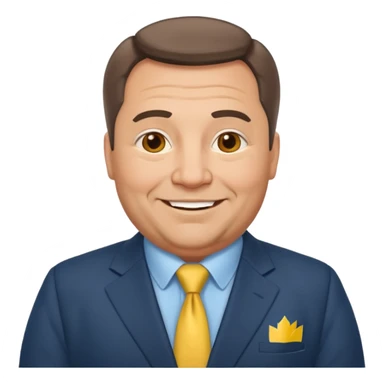 A middle-aged Ukrainian man in a suit and a bit overweight sticker