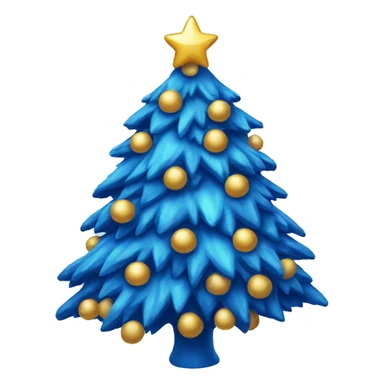 Blue Christmas tree  sticker
