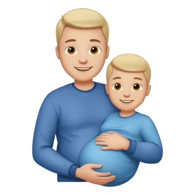male pregnant\ sticker