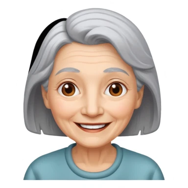 grey hair old woman sticker