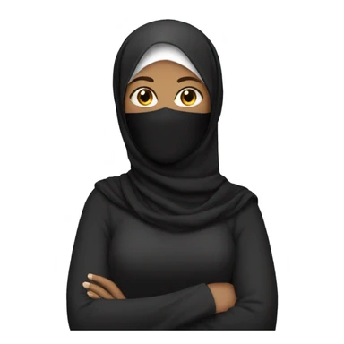 woman with hijab and niqab sticker