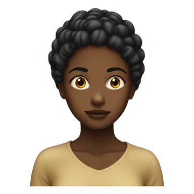 Black girl staring at white girl sticker