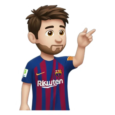 messi blowing a kiss sticker