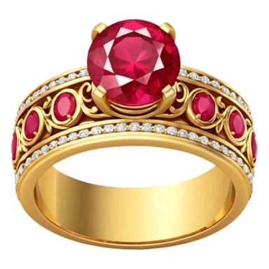 glitter rubi married ring sticker