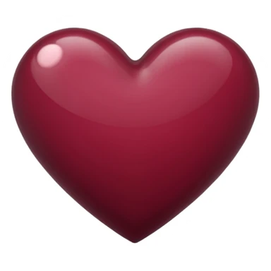 Bordeaux colored heart sticker