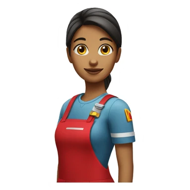 girl McDonalds worker sticker
