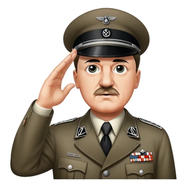 Adolf hitler saluting  sticker
