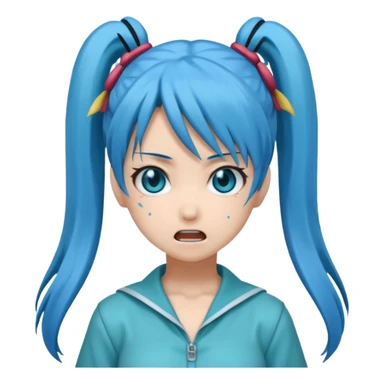 Hatsune Miku angry twintail sticker
