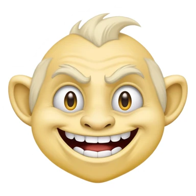 Internet meme troll face with a mischievous grin, typical YouTube thumbnail style sticker