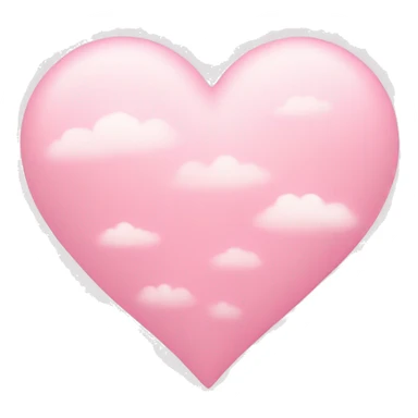 light pink heart cloud sticker