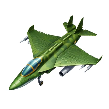 Un cocodrilo siendo un avion de combate sticker