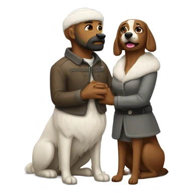Marriage on a mountain while it’s snowing dogs  sticker