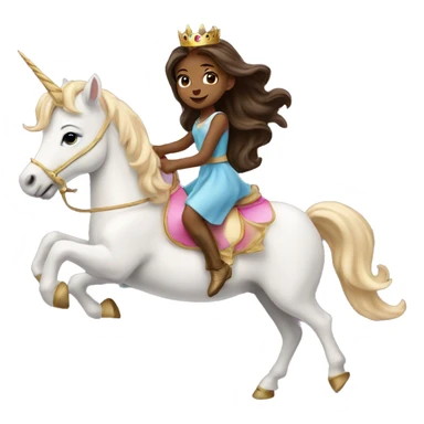 Princess riding a unicorn sticker