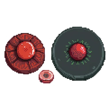 Side by side comparison of anemic pale blood cell and healthy red blood cell sticker