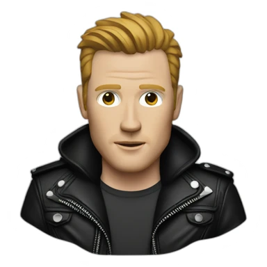joshua homme in a leather jacket sticker