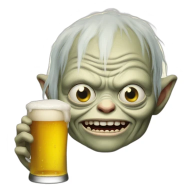 gollum beer sticker