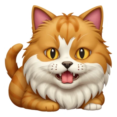 A cat eating a dog  sticker