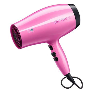 aesthetic pink hair dryer sticker