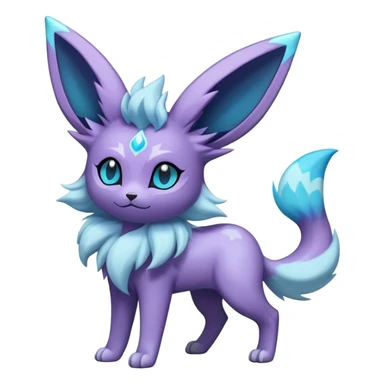 Fluffy celestial Glaceon-Espeon-Umbreon-hybrid, full body sticker