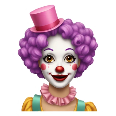 coquette clown sticker