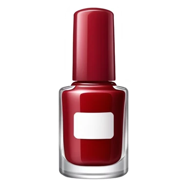 Bottle of dark red nail polish sticker