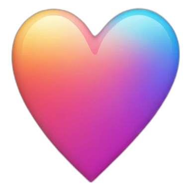 A gradient heart sticker