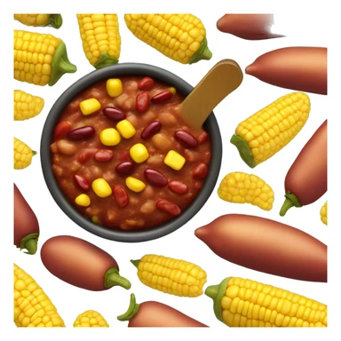 Chilli con carne with corn pieces and kidney beans sticker