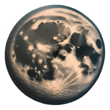 moon on the tattoo sticker