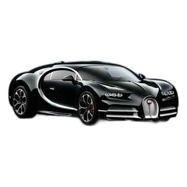bugatti la voiture noire sticker