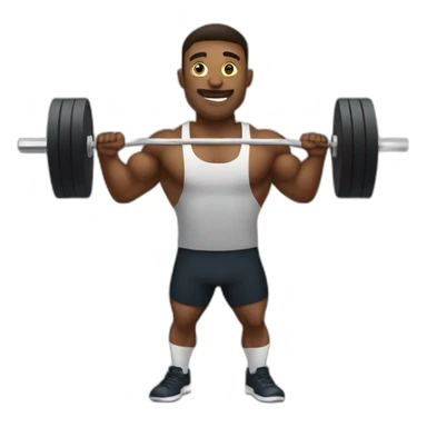 man weightlifter sticker