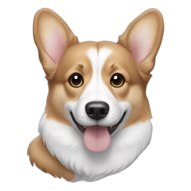 Black and white Corgi sticker
