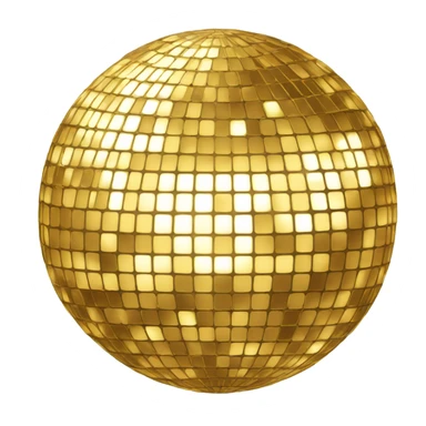 super sparkly gold disco ball sticker