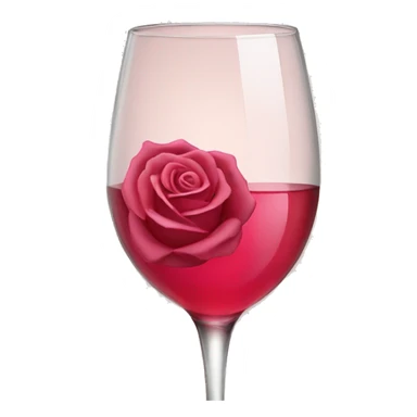 Rose wine in glass  sticker